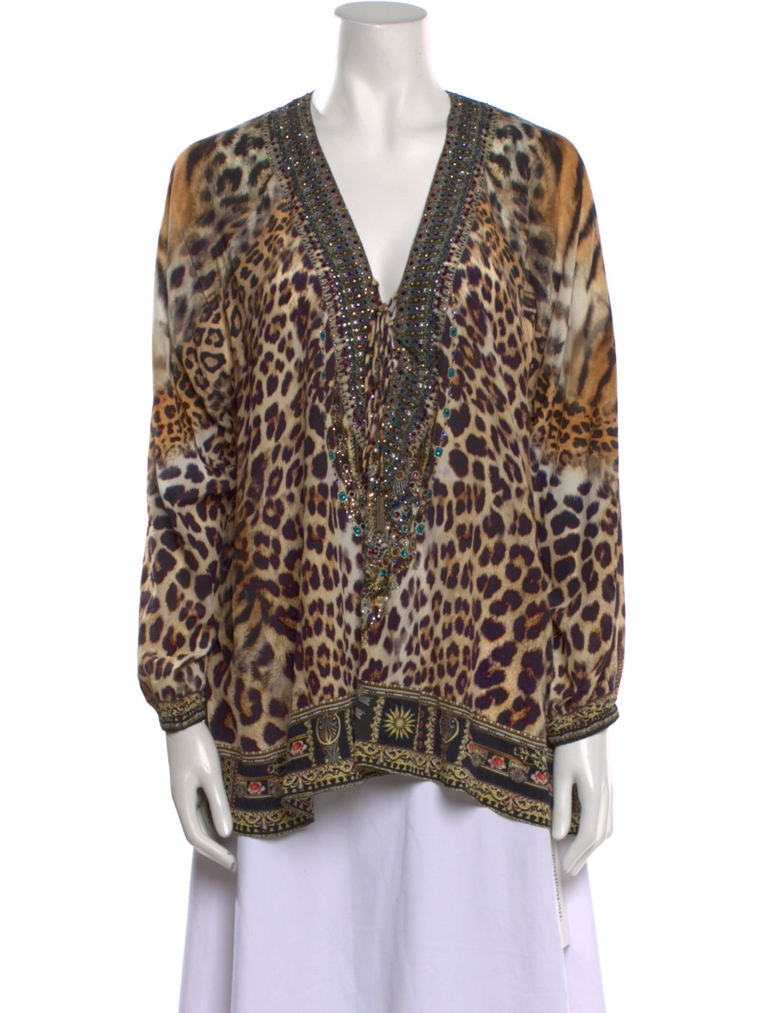 Camilla Silk Animal Print Blouse