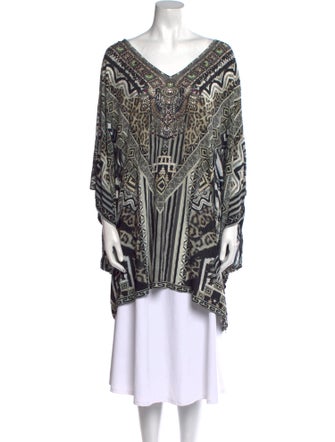 Camilla Paisley Print V-Neck Tunic