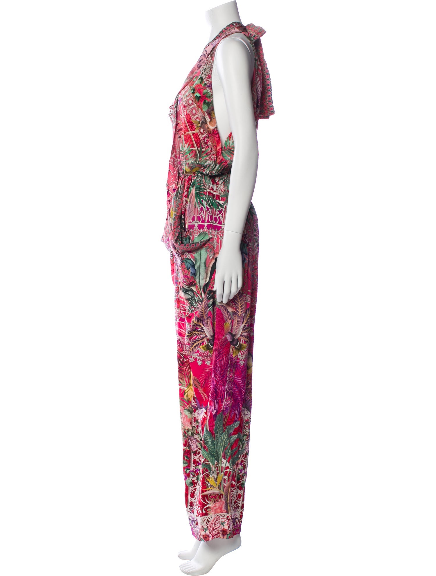 Camilla Silk Paisley Print Jumpsuit