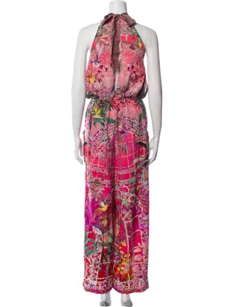 Camilla Silk Paisley Print Jumpsuit