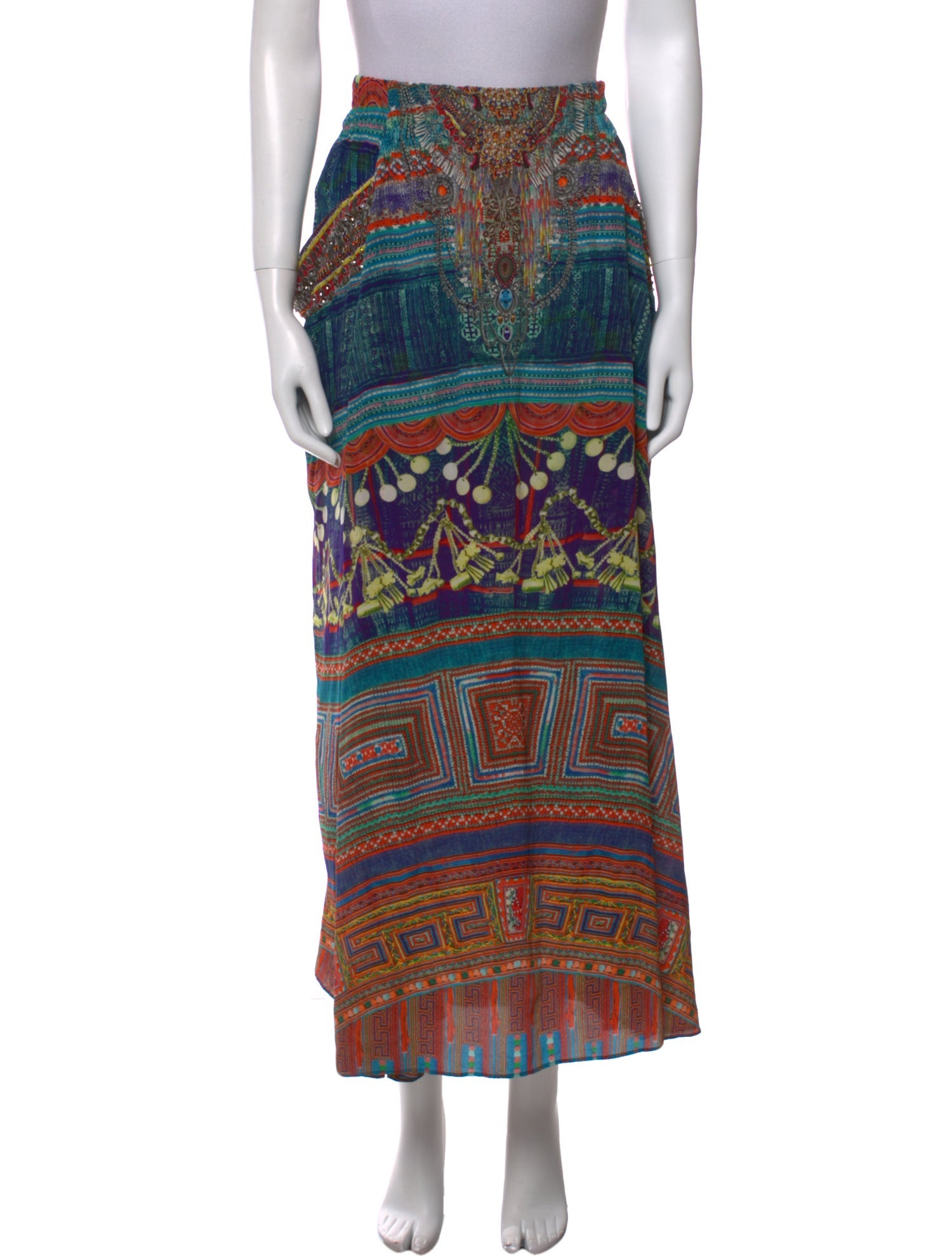 Camilla Silk Midi Length Skirt