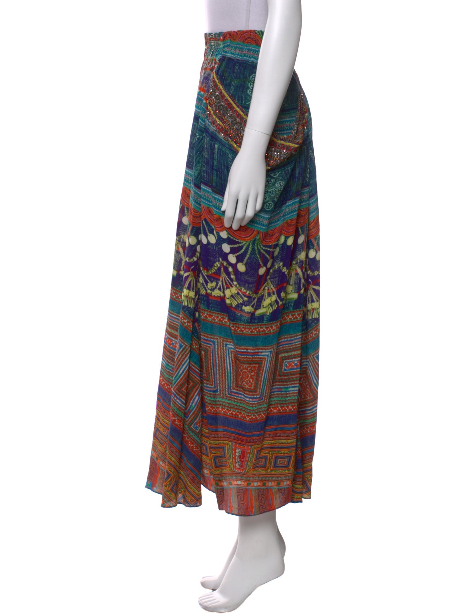 Camilla Silk Midi Length Skirt