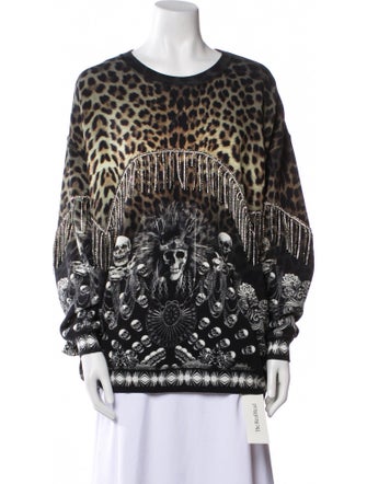 Camilla Animal Print Bateau Neckline Sweatshirt