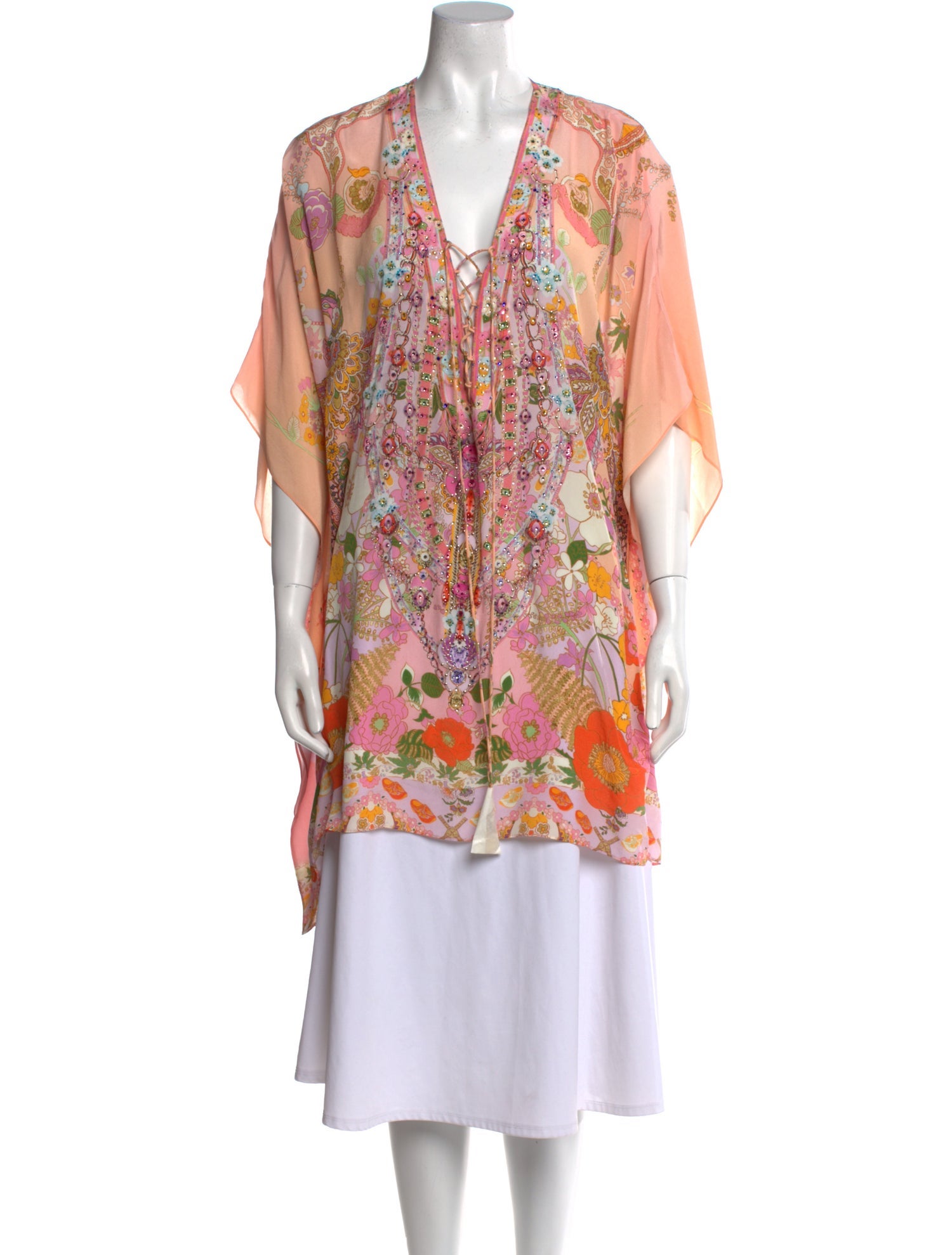 Camilla Silk Floral Print Tunic w/ Tags