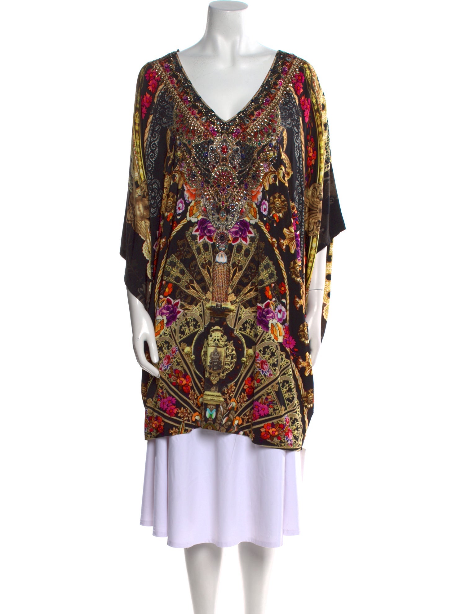 Camilla Printed Cowl Neck Tunic