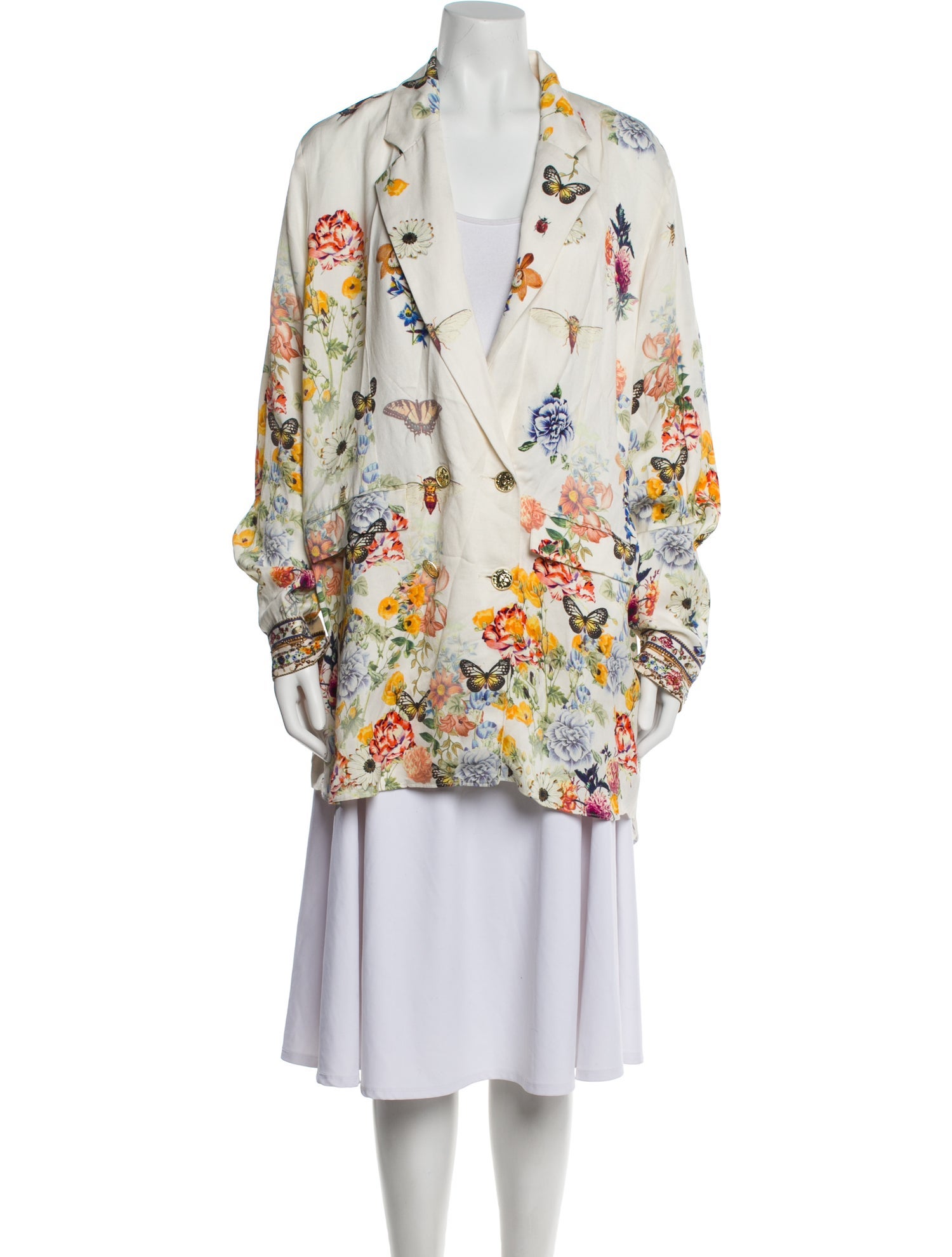 Camilla Linen Floral Print Jacket