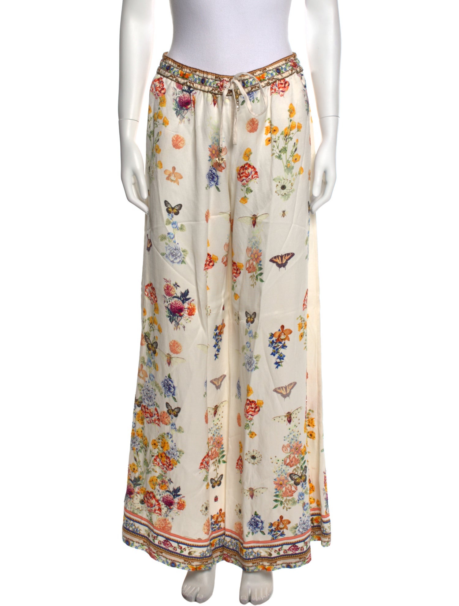 Camilla Floral Print Wide Leg Pants