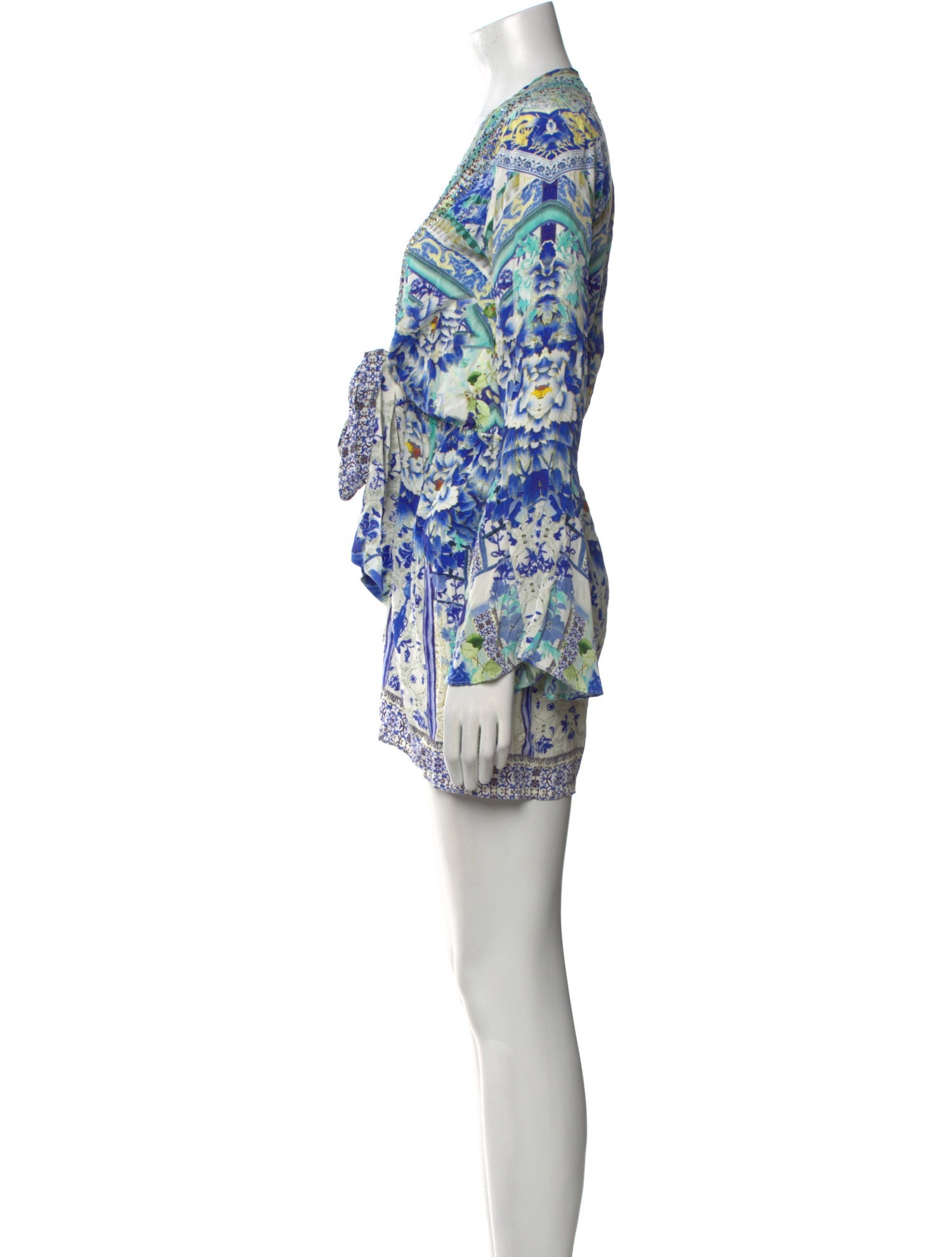 Camilla Silk Floral Print Romper