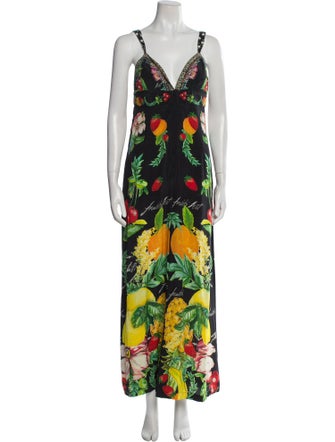 Camilla Printed Plunge Neckline Jumpsuit
