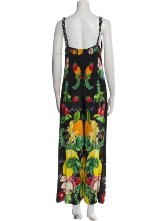 Camilla Printed Plunge Neckline Jumpsuit