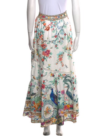 Camilla Floral Print Long Skirt