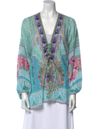 Camilla Silk Paisley Print Blouse