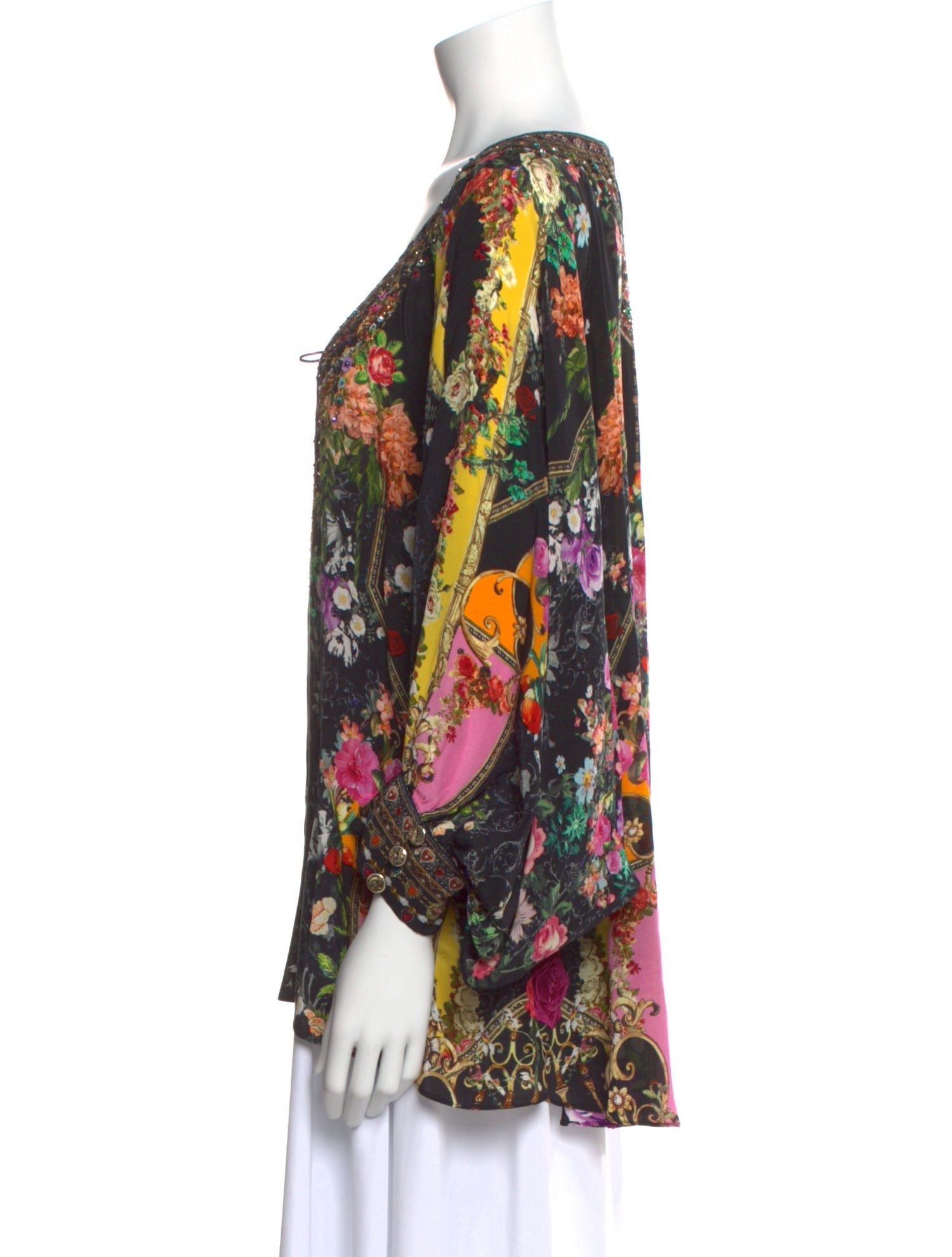 Camilla Silk Floral Print Blouse w/ Tags