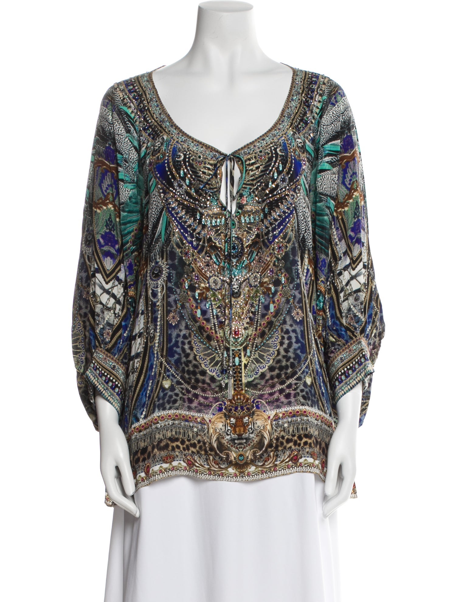 Camilla Wool Paisley Print Blouse