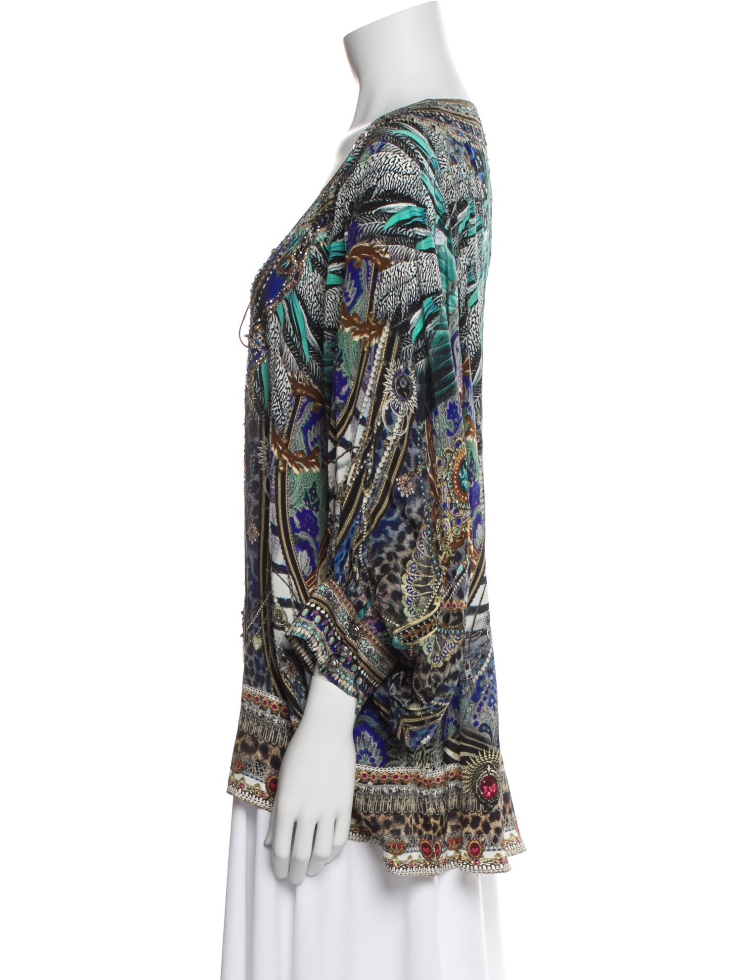 Camilla Wool Paisley Print Blouse