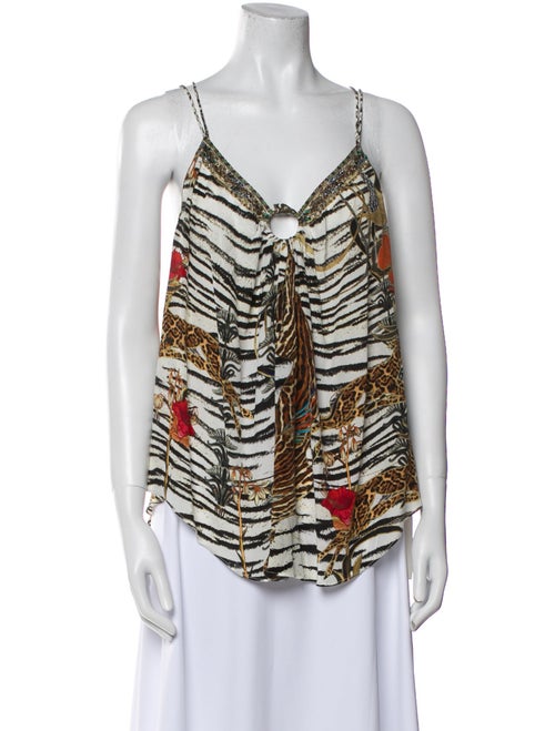 Camilla Silk Animal Print Top