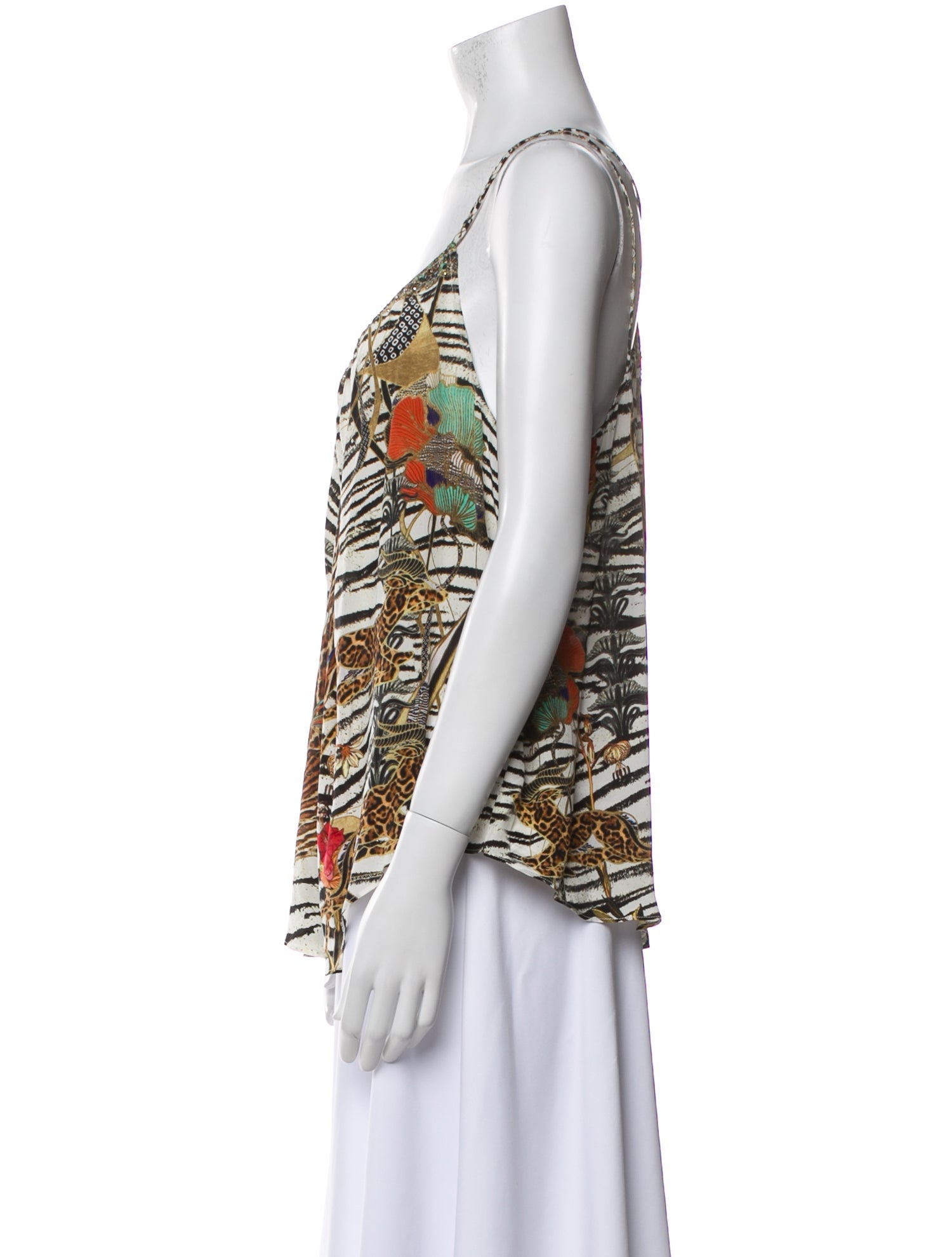 Camilla Silk Animal Print Top