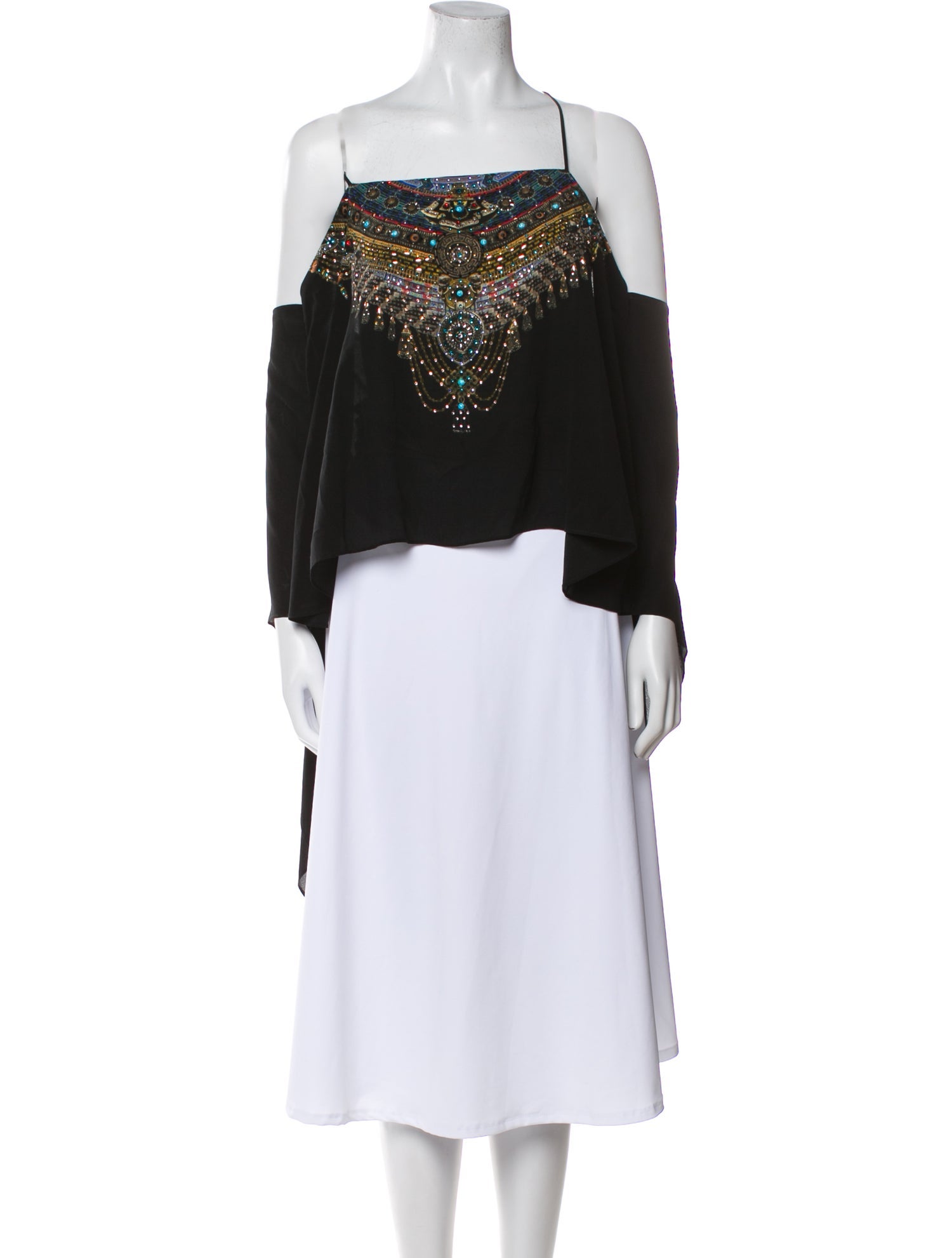 Camilla Silk Patterned Crop Top