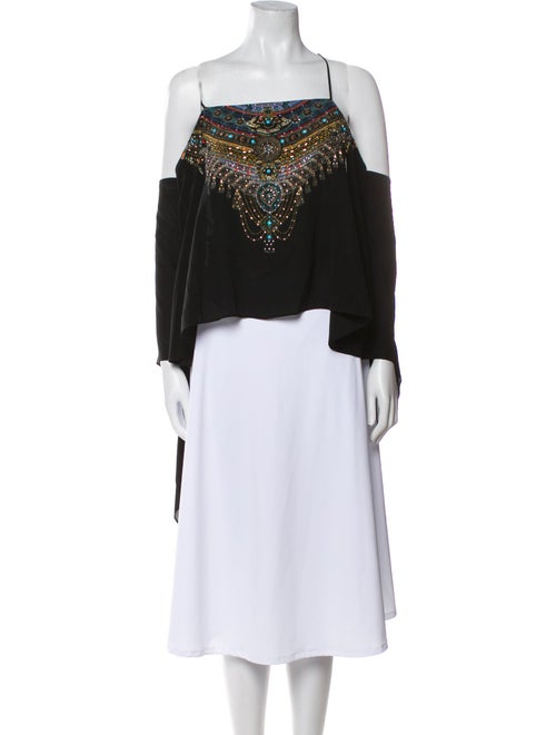 Camilla Silk Patterned Crop Top