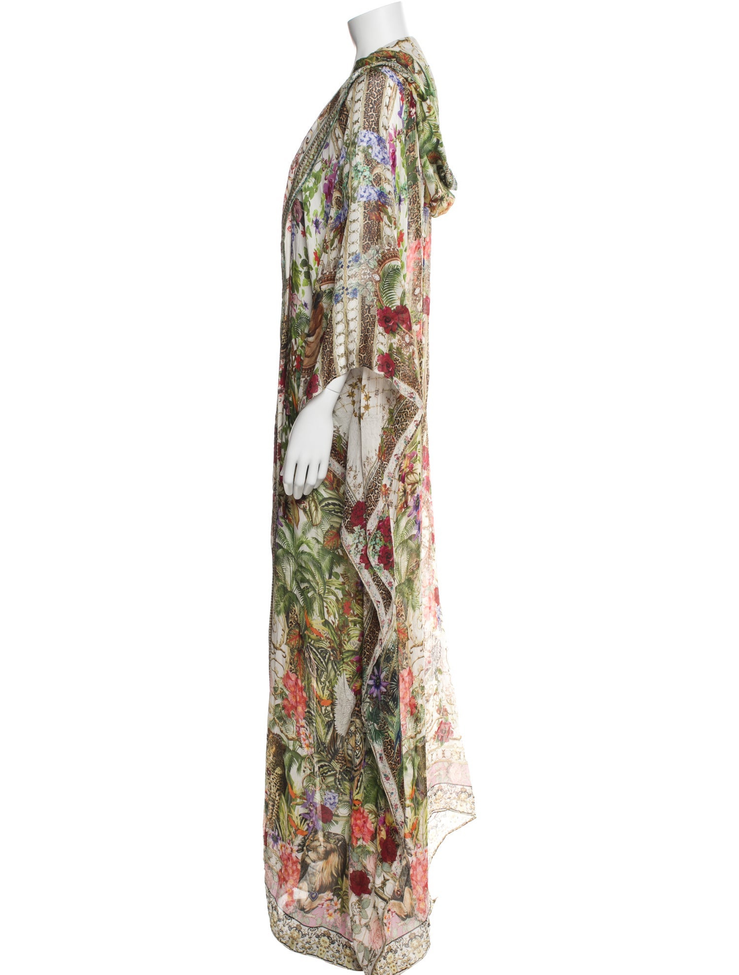 Camilla Floral Print Crystal Embellishments Robe