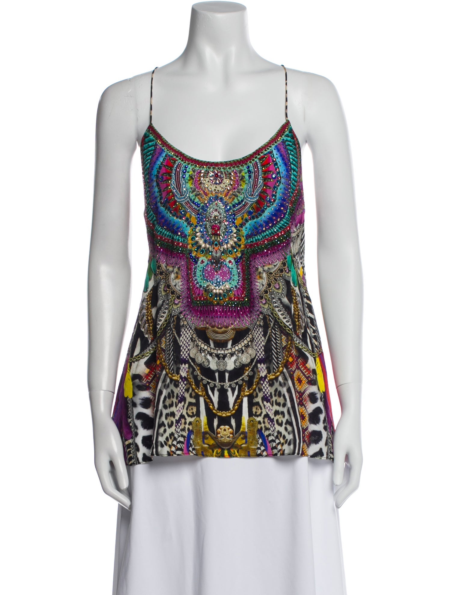 Camilla Silk Printed Top w/ Tags