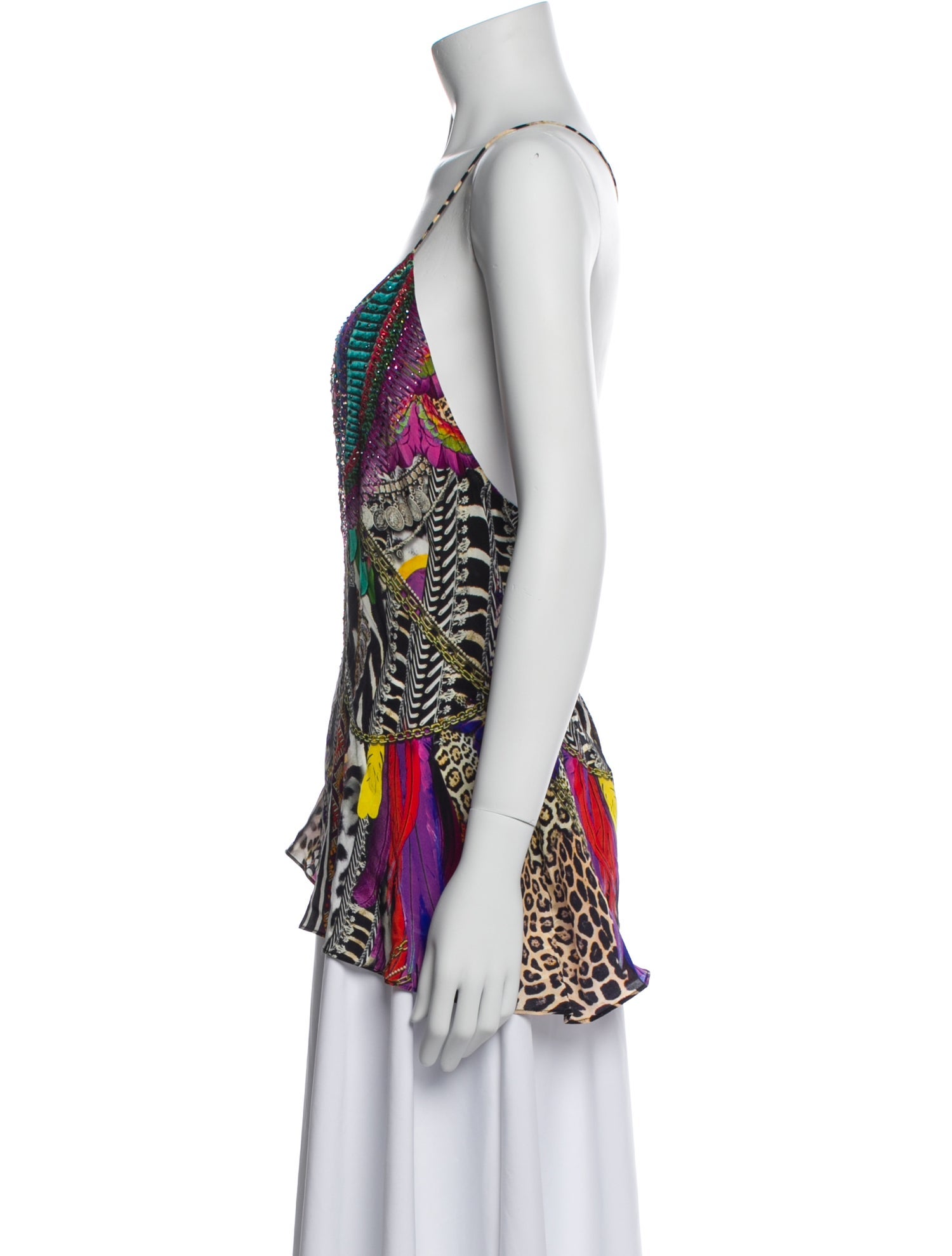 Camilla Silk Printed Top w/ Tags