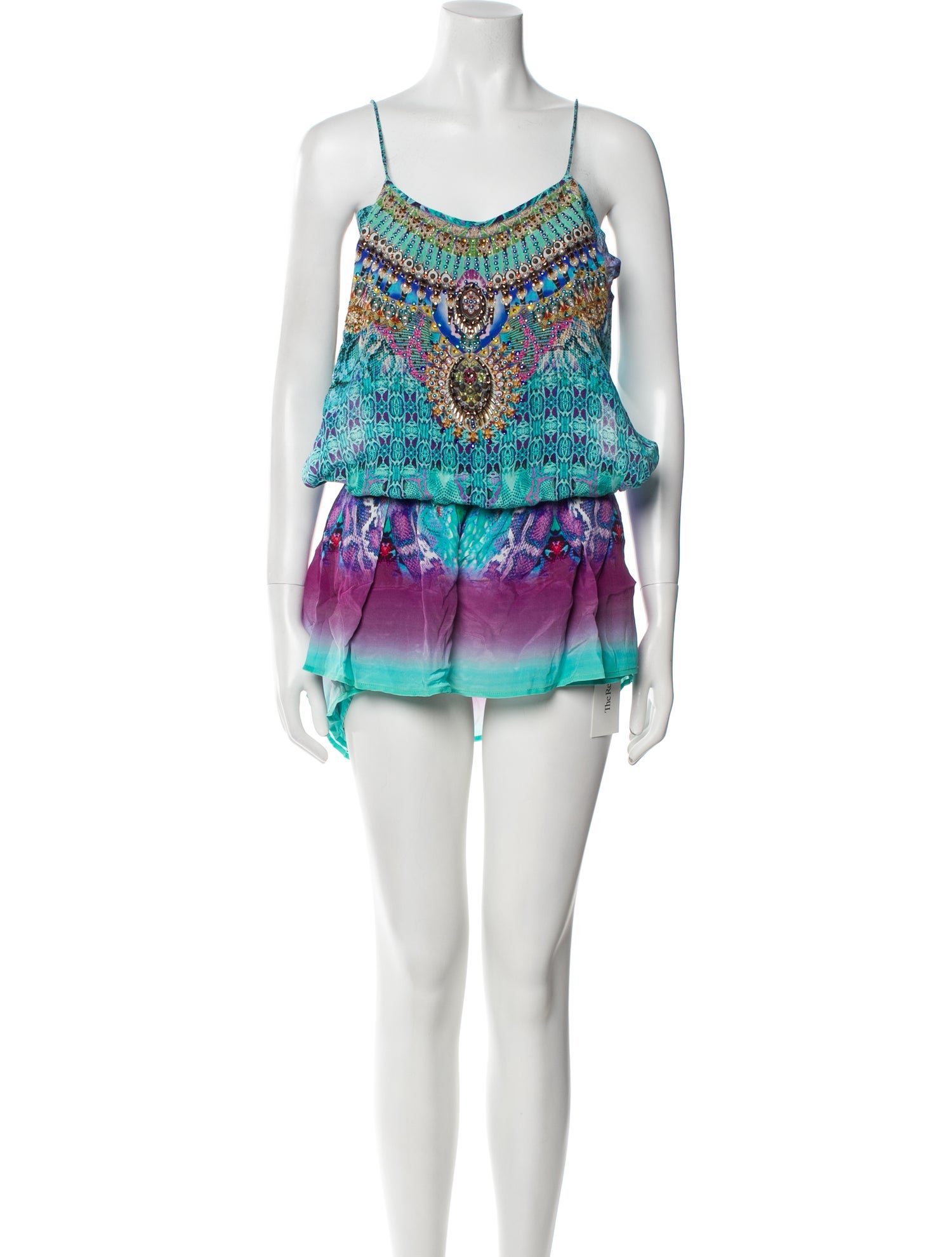 Camilla Silk Printed Romper