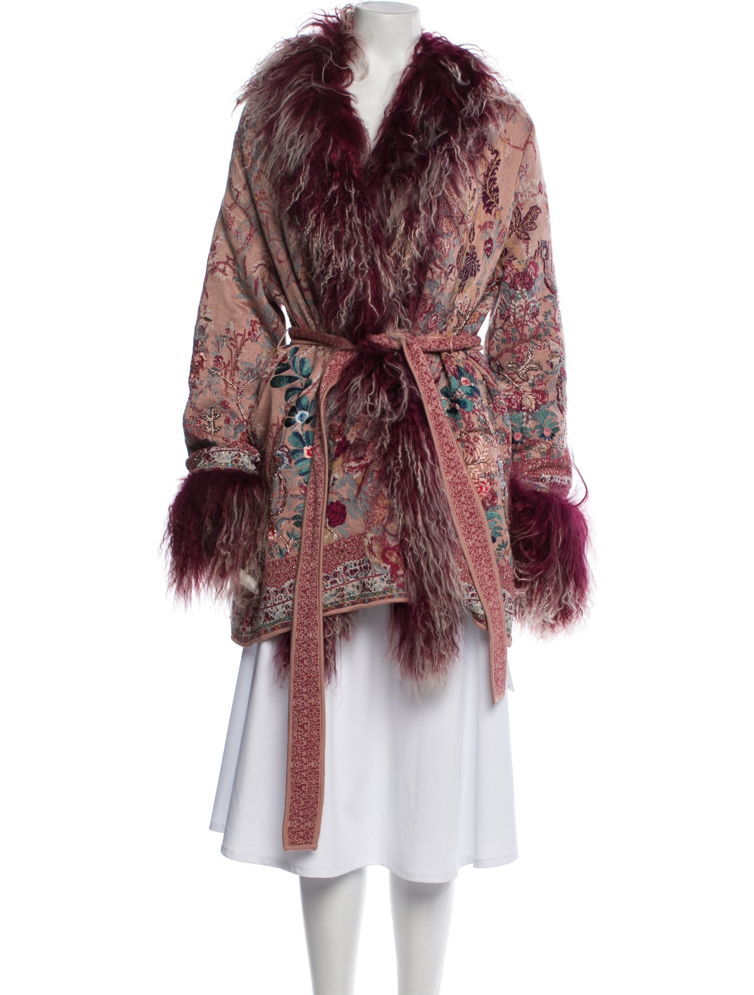 Camilla Plaid Print Faux Fur Jacket w/ Tags