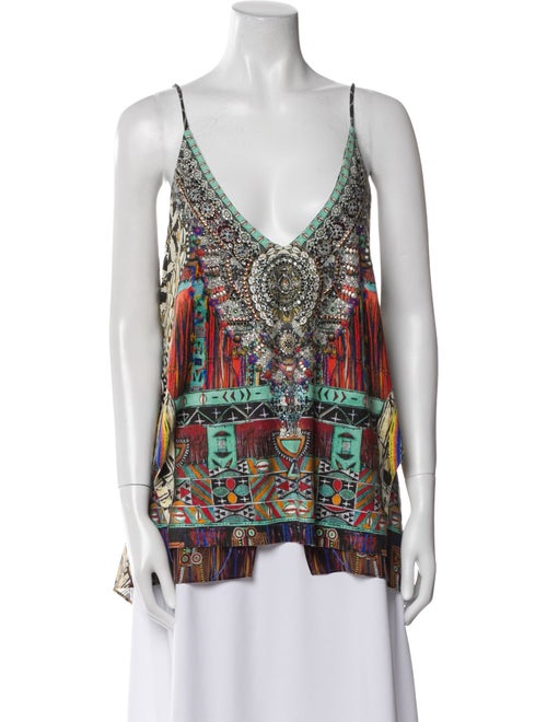 Camilla Printed V-Neck Blouse