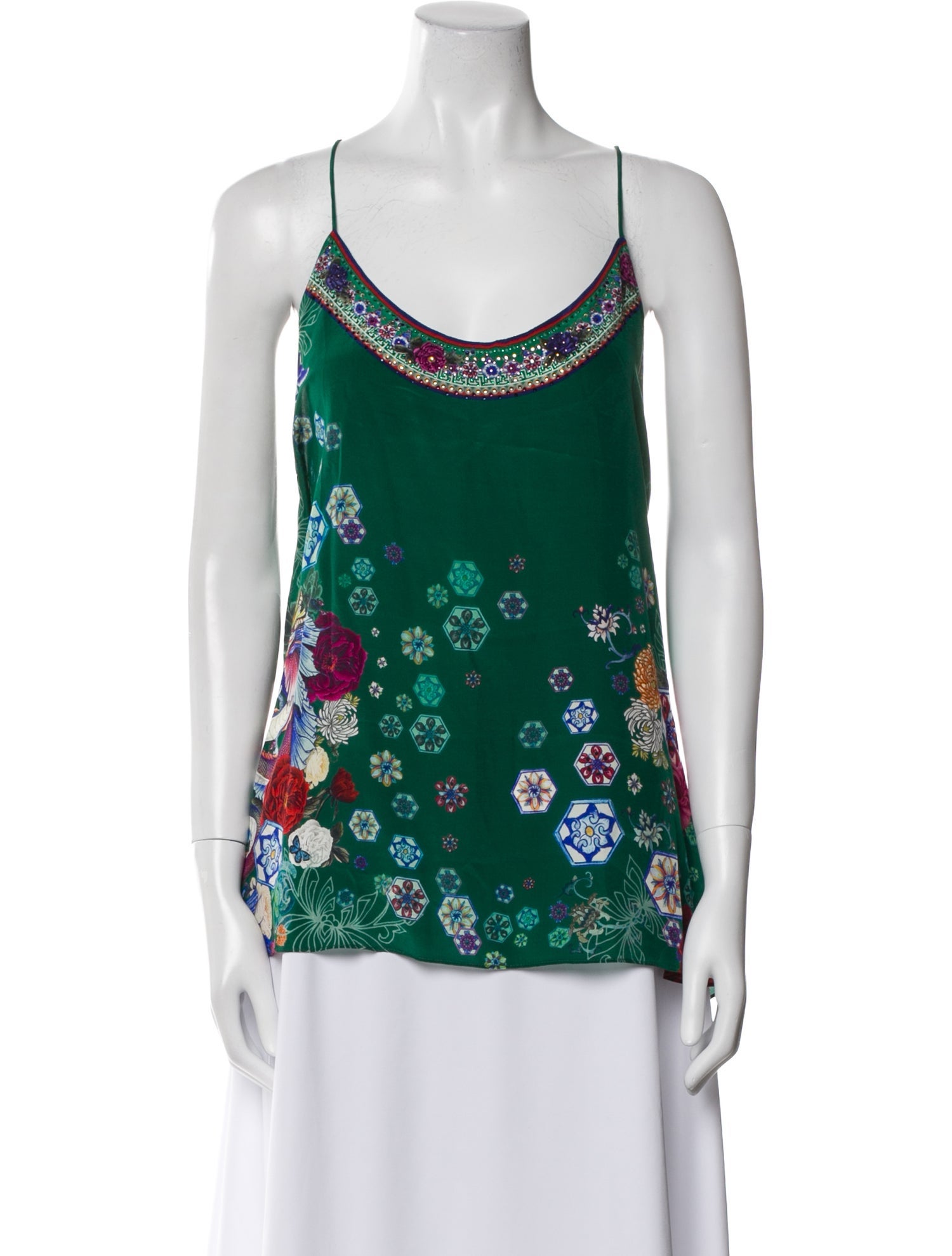 Camilla Silk Floral Print Top