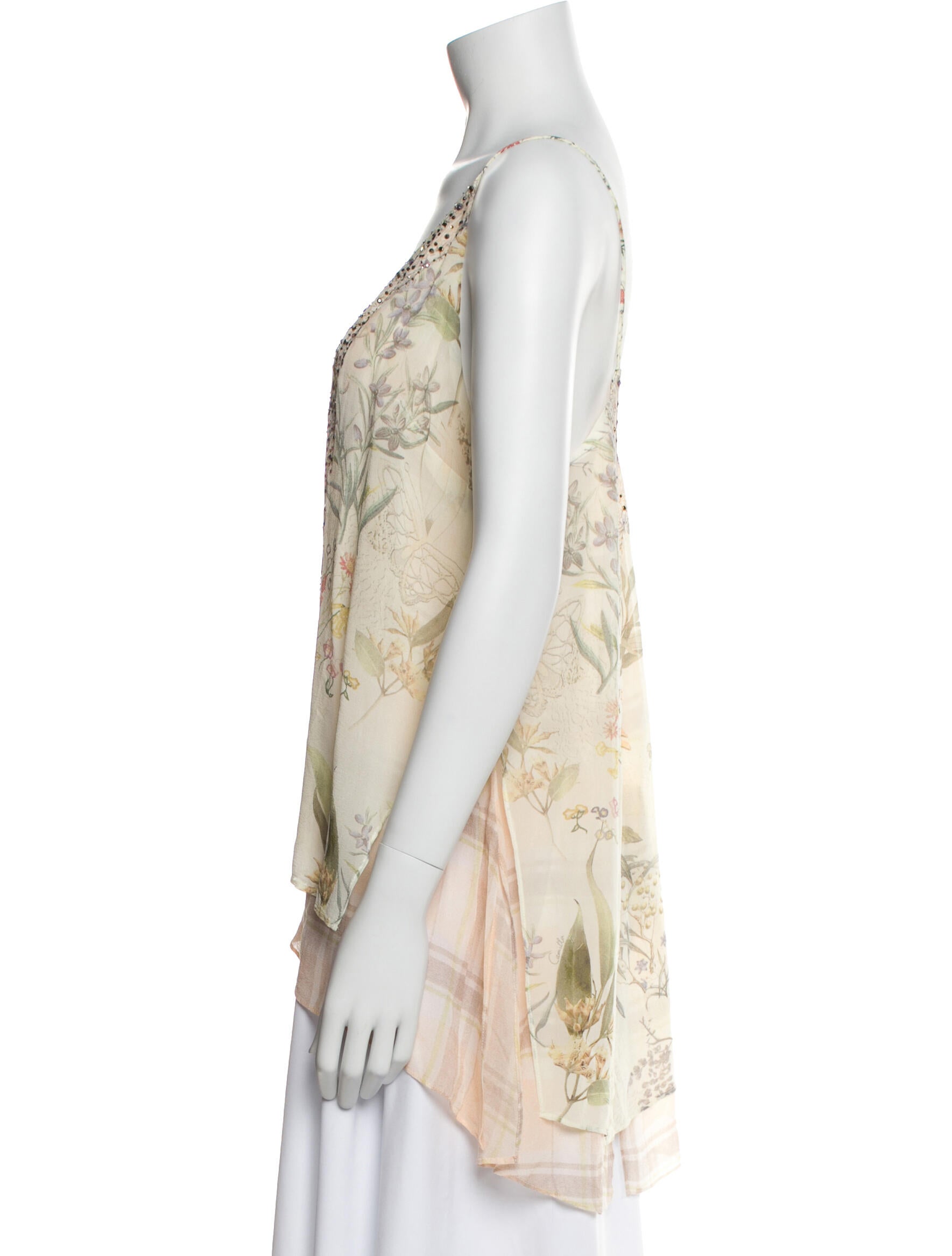 Camilla Silk Floral Print Top w/ Tags