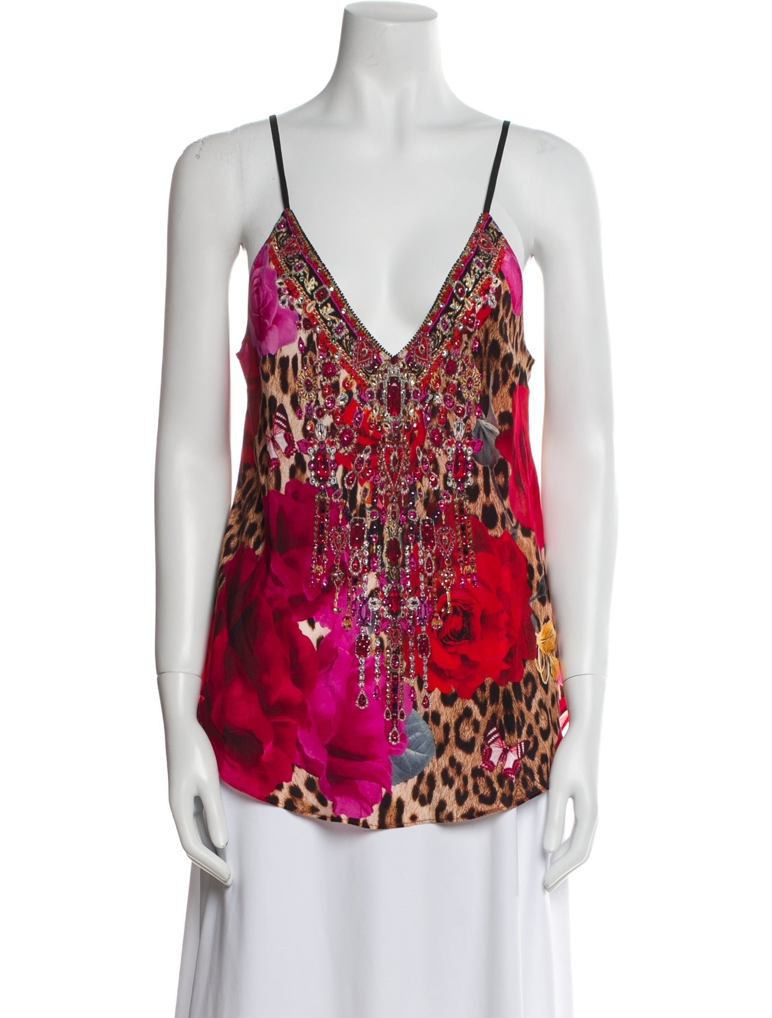 Camilla Silk Floral Print Top