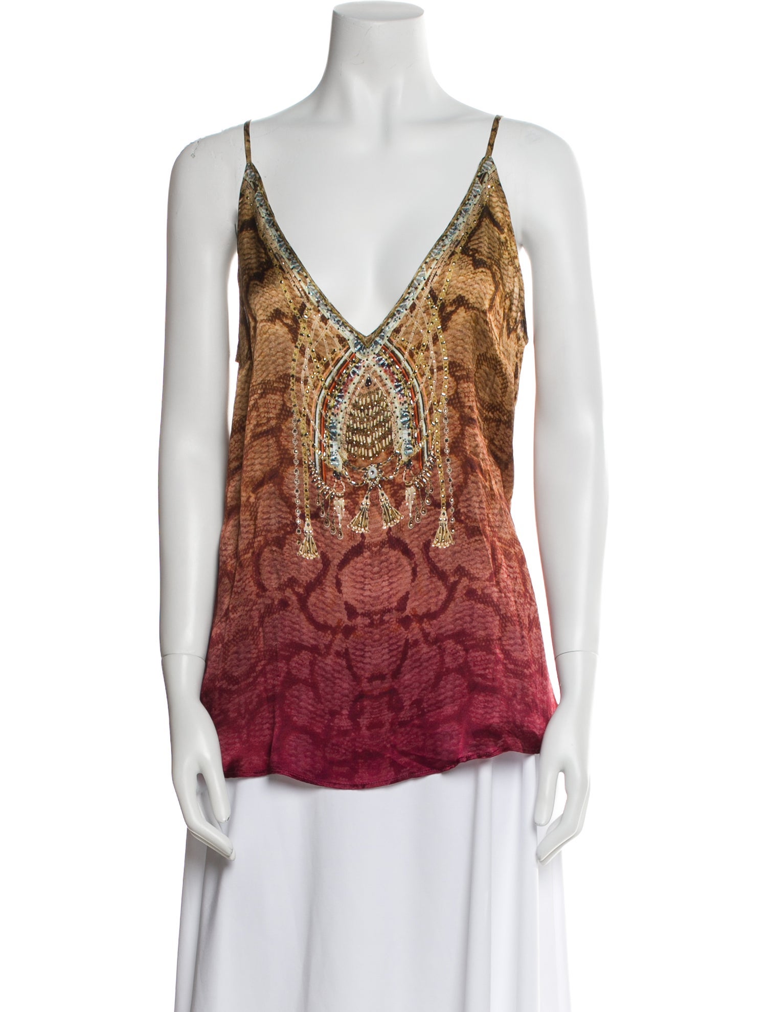 Camilla Silk Animal Print Top w/ Tags