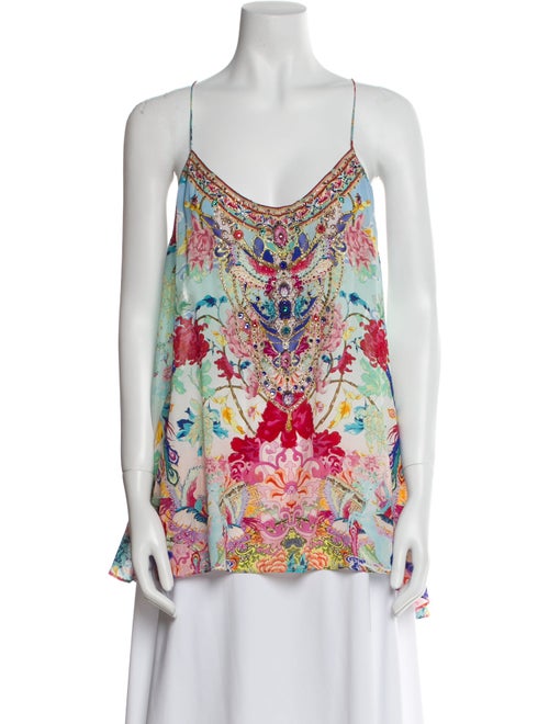 Camilla Silk Floral Print Top