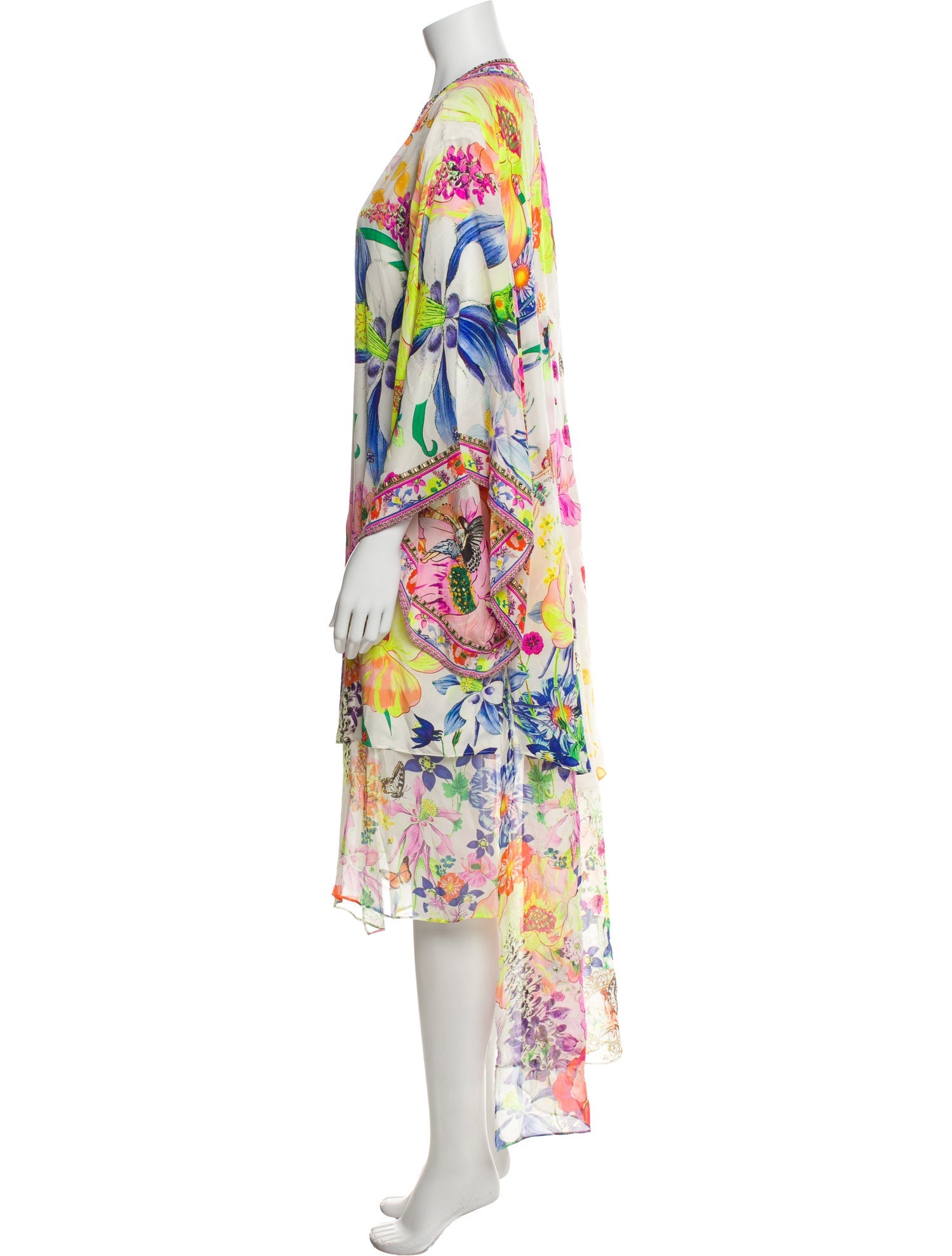 Camilla Silk Floral Print Robe