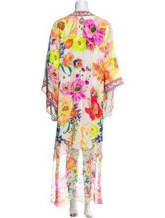 Camilla Silk Floral Print Robe