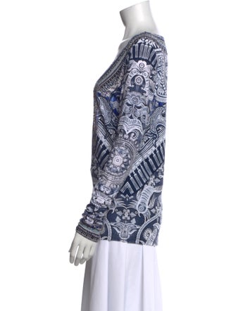 Camilla Paisley Print Scoop Neck Blouse