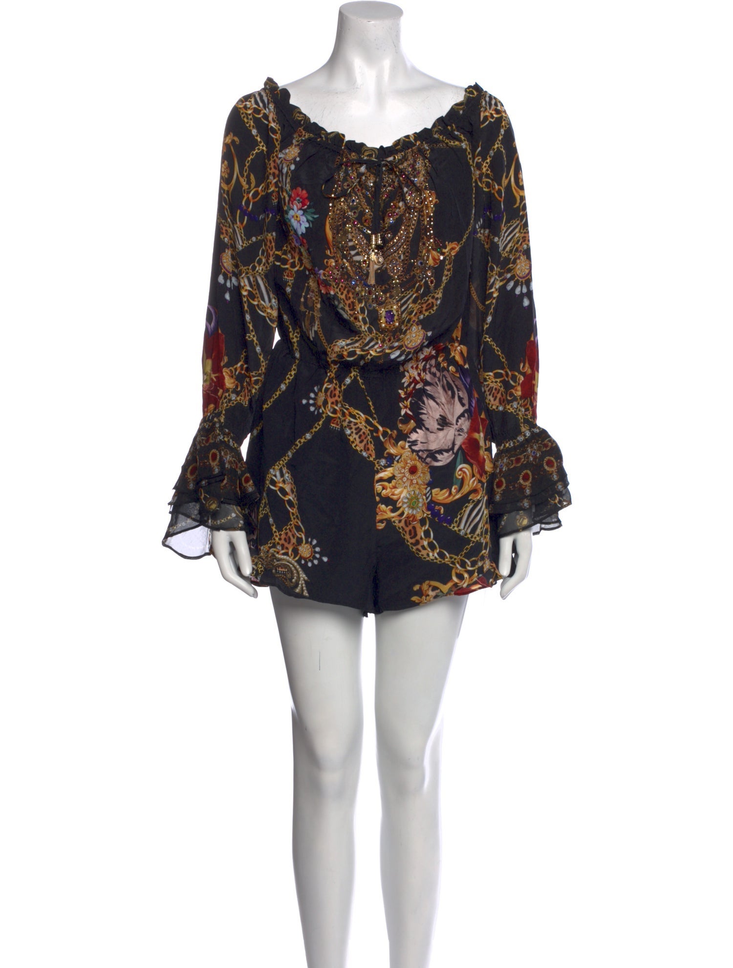 Camilla Silk Printed Romper