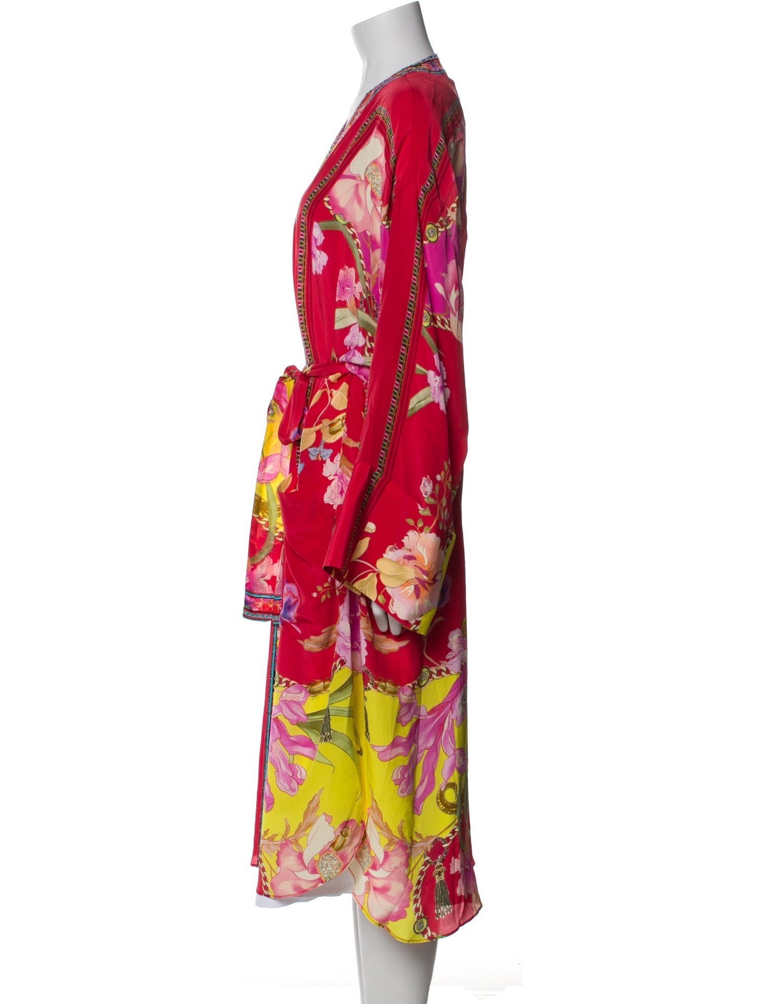 Camilla Silk Floral Print Robe