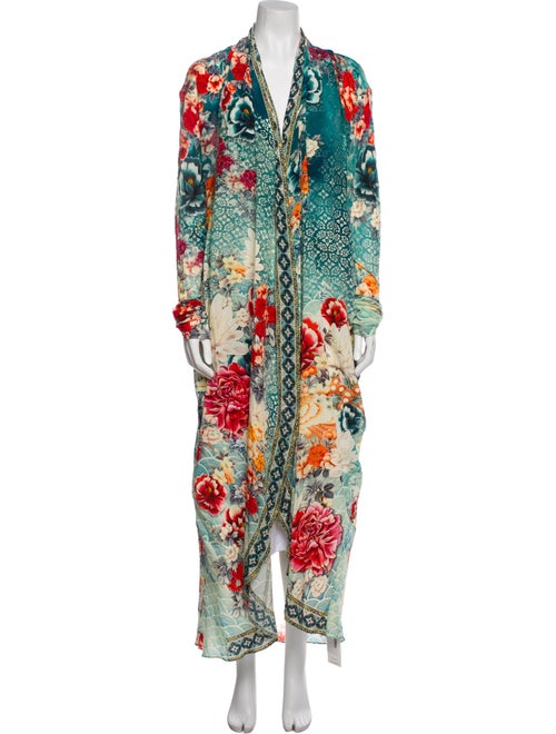 Camilla Floral Print Sequin Embellishments Robe