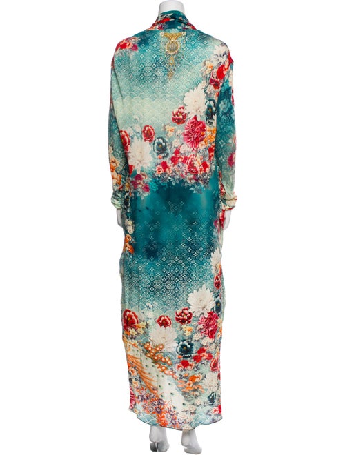 Camilla Floral Print Sequin Embellishments Robe