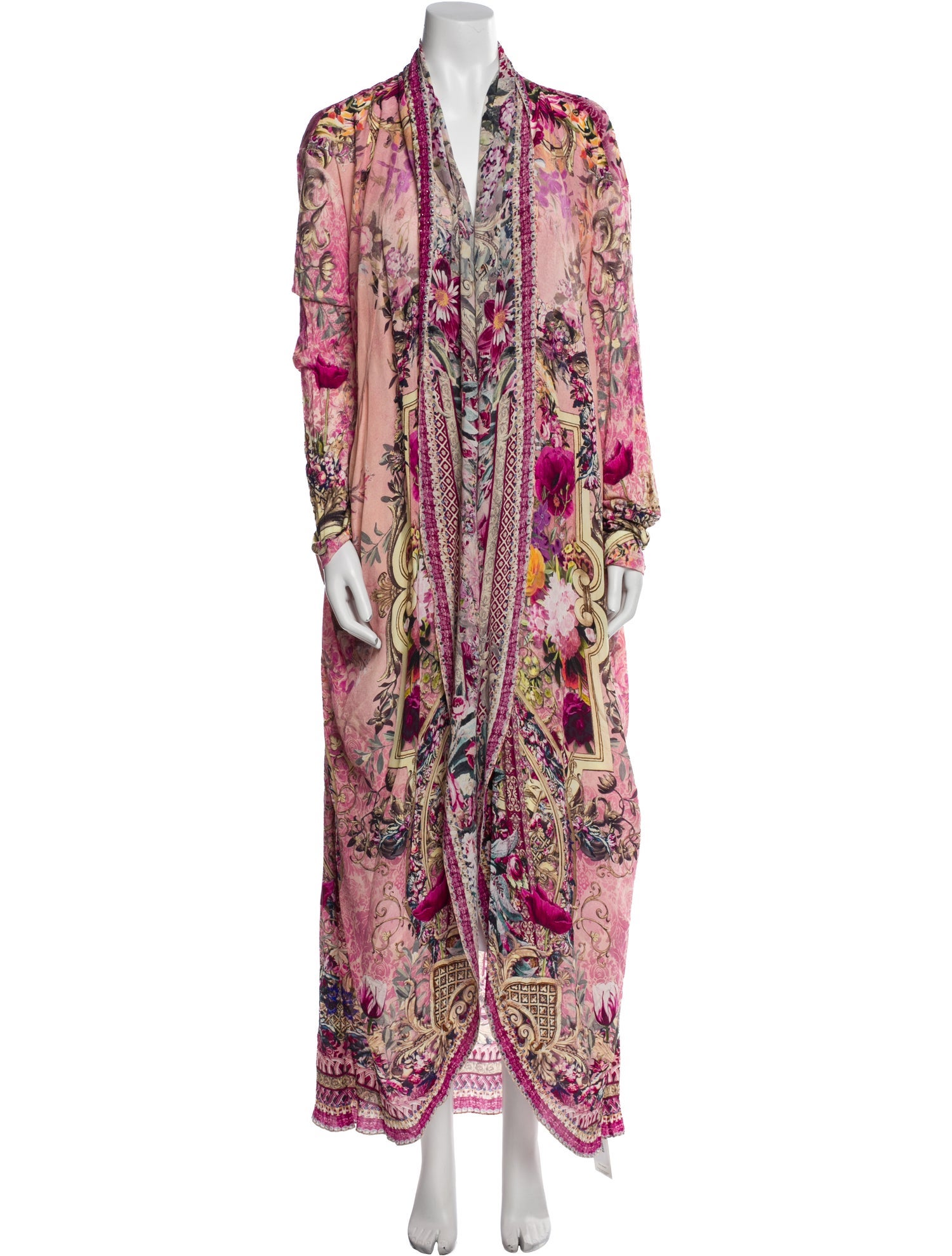 Camilla Silk Floral Print Robe
