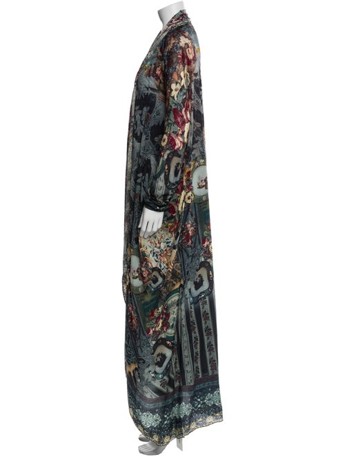 Camilla Silk Floral Print Robe