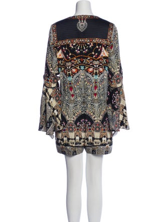 Camilla Silk Floral Print Romper