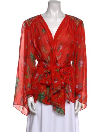 Camilla Silk Floral Print Blouse