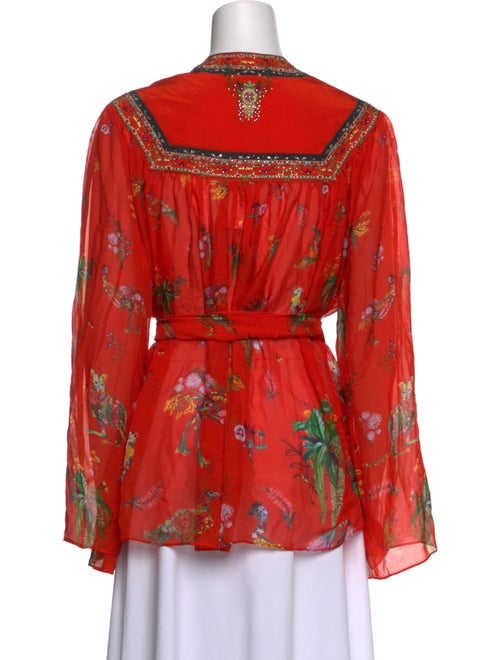 Camilla Silk Floral Print Blouse