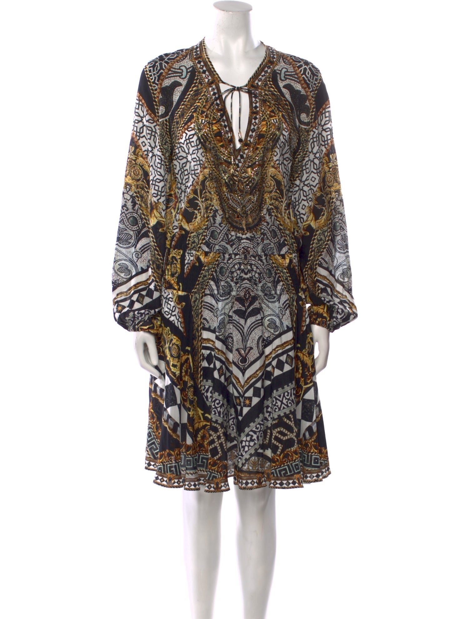 Camilla Silk Knee-Length Dress w/ Tags