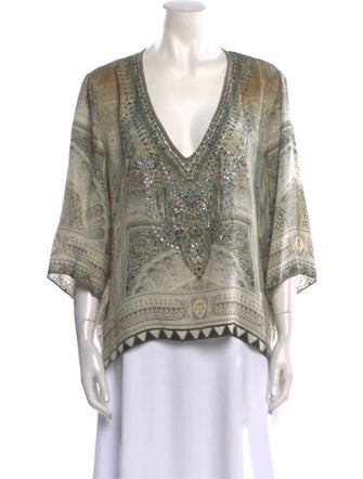 Camilla Silk Paisley Print Blouse