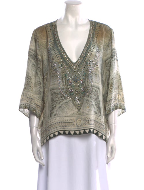 Camilla Silk Paisley Print Blouse