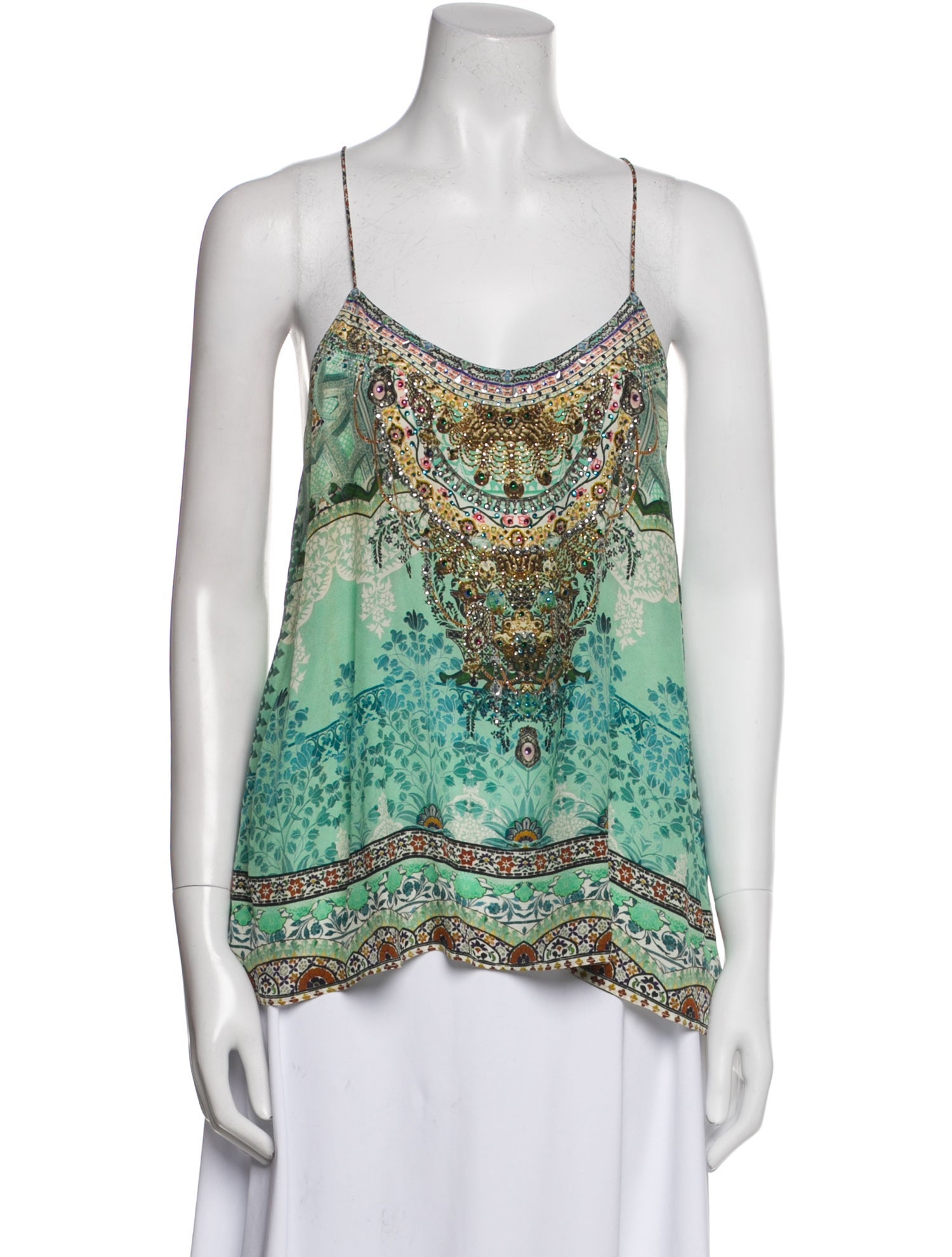 Camilla Silk Floral Print Top